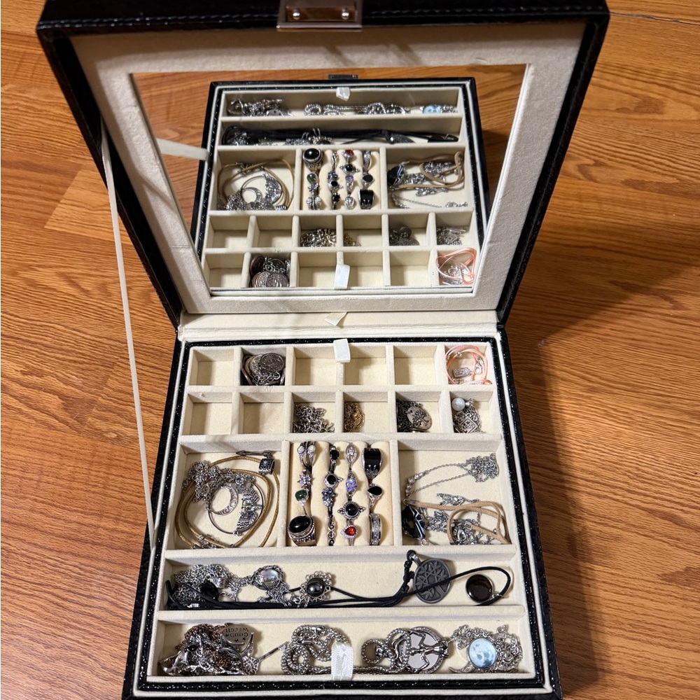 Witchy Jewelry Box with Assorted Witchy Accessories